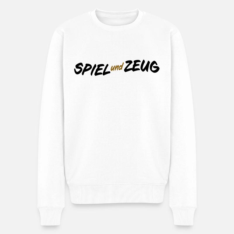 Spiel und Zeug - Männer Premium Bio Pullover - Weiß