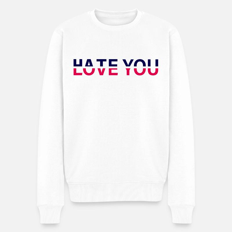 Je t’aime - Pull Premium bio Homme - blanc