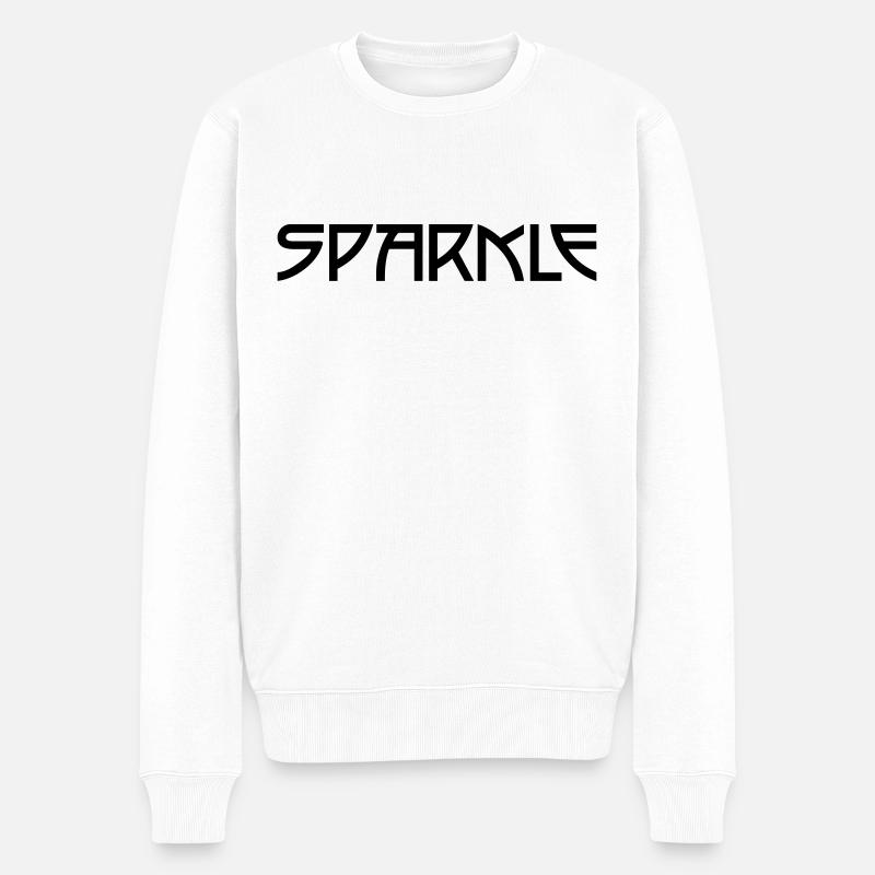 sparkle - Männer Premium Bio Pullover - Weiß