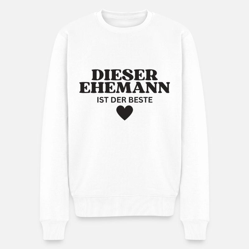 Dieser Ehemann ist der Beste - Männer Premium Bio Pullover - Weiß