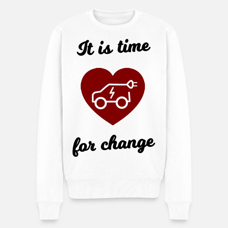 Voitures électriques - Pull Premium bio Homme - blanc