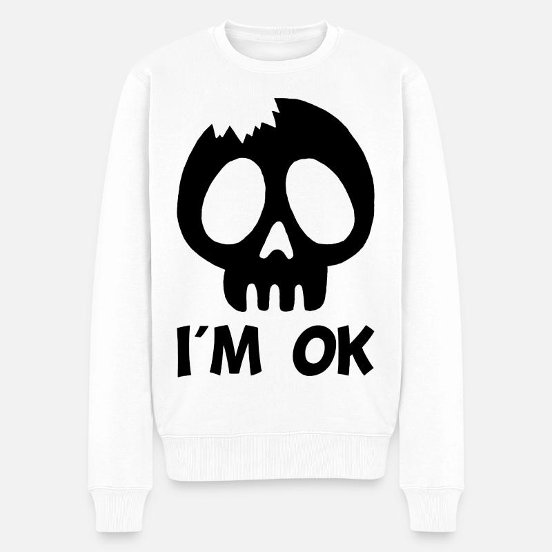 Je vais bien (noir) - Pull Premium bio Homme - blanc