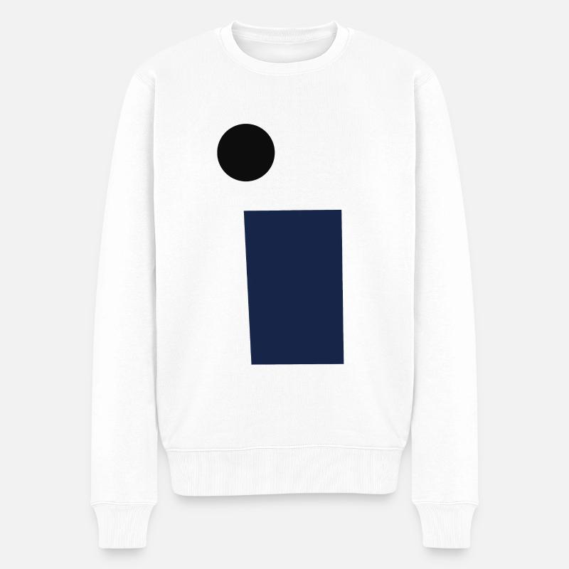 rectangle et cercle - Pull Premium bio Homme - blanc