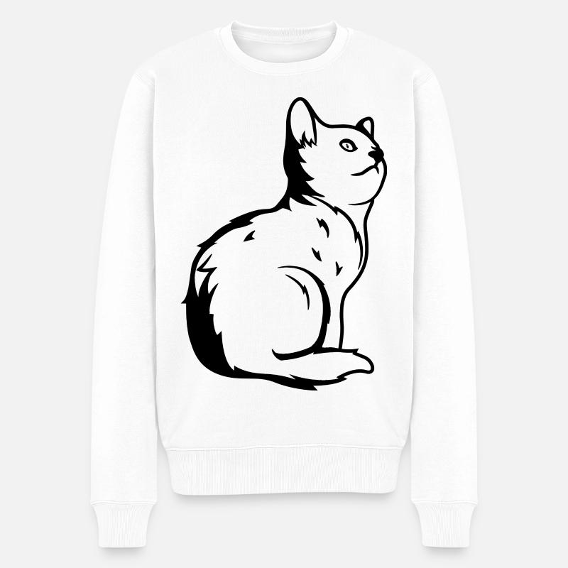 Chat - Pull Premium bio Homme - blanc
