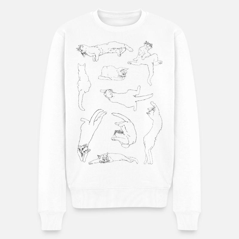 Anatomie du chat - Pull Premium bio Homme - blanc
