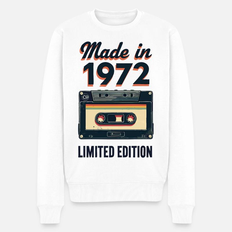 Made in 1972 – Limited Edition - Männer Premium Bio Pullover - Weiß