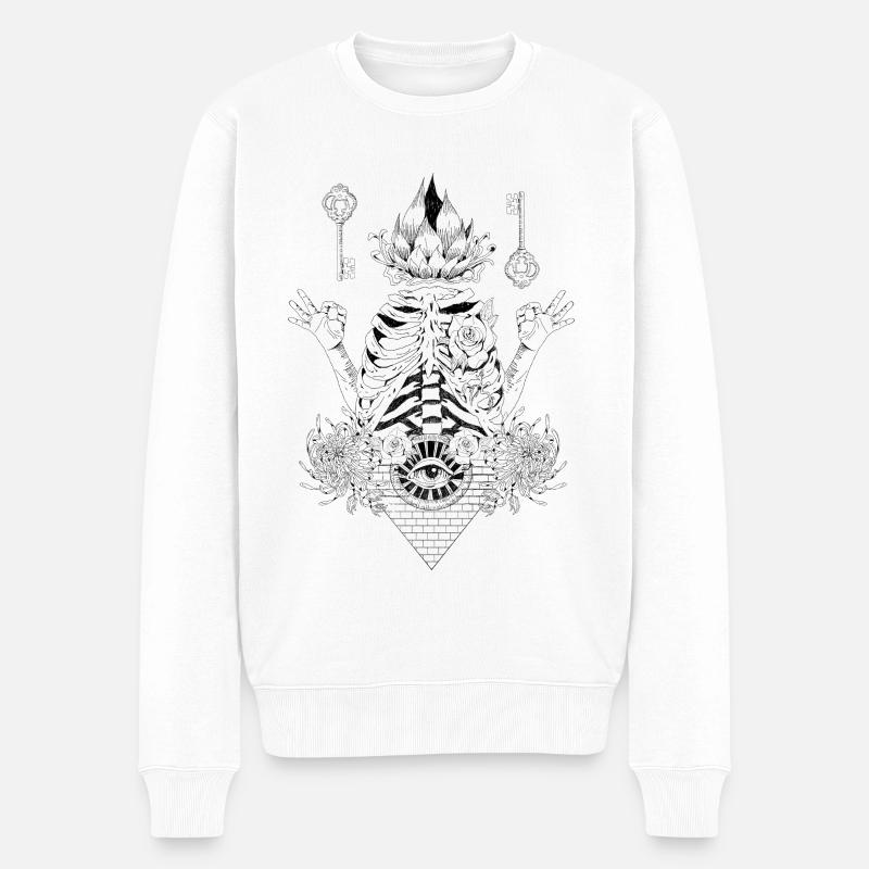 Beleuchtung - Männer Premium Bio Pullover - Weiß