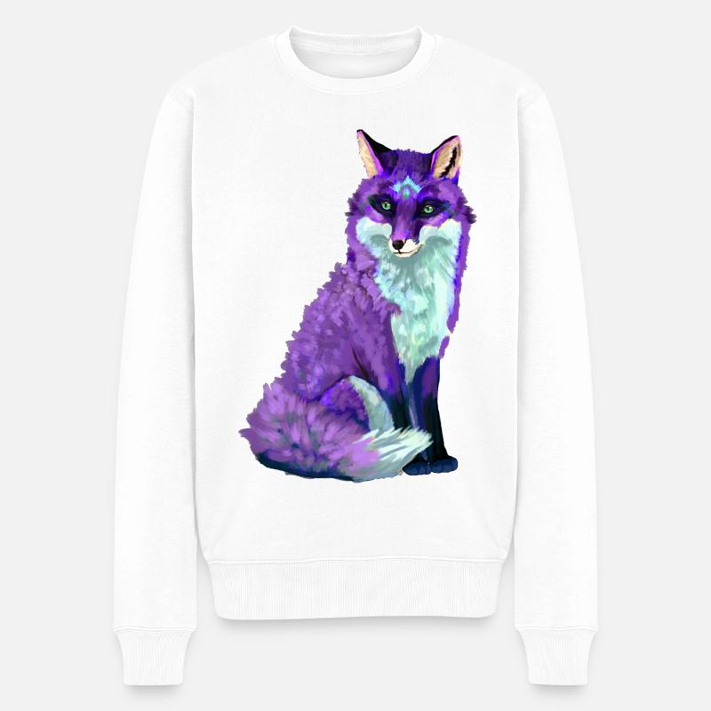 renard - Pull Premium bio Homme - blanc