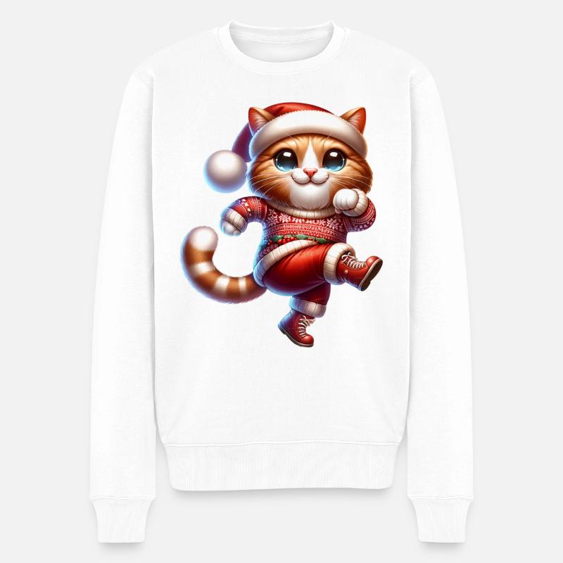 Weihnachten - Männer Premium Bio Pullover - Weiß