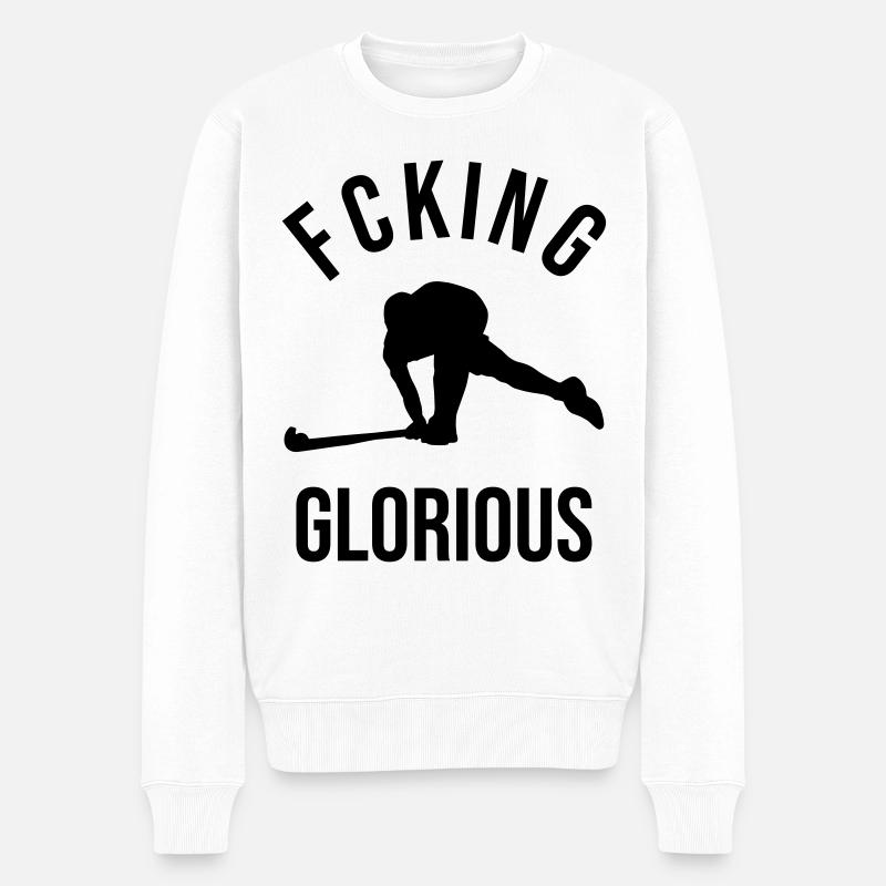 Feldhockey - Männer Premium Bio Pullover - Weiß