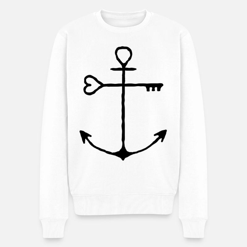 Ancrage clé - Pull Premium bio Homme - blanc