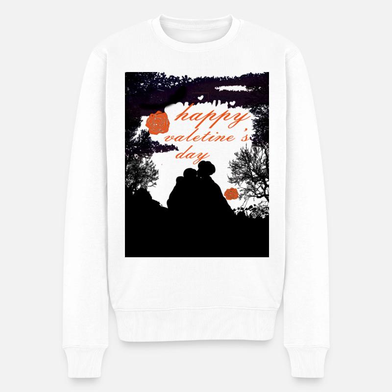 Saint valentin - Pull Premium bio Homme - blanc