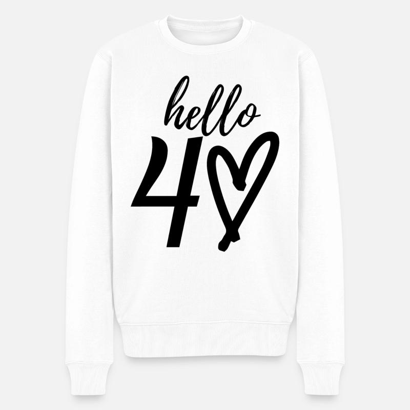40. Geburtstag - Männer Premium Bio Pullover - Weiß