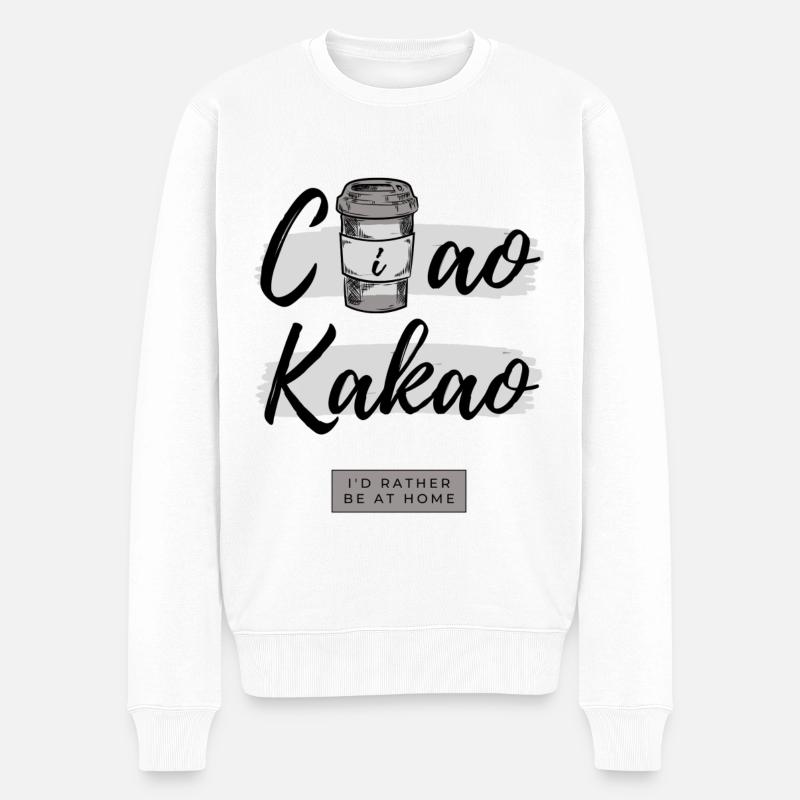 Ciao Kakao - Männer Premium Bio Pullover - Weiß