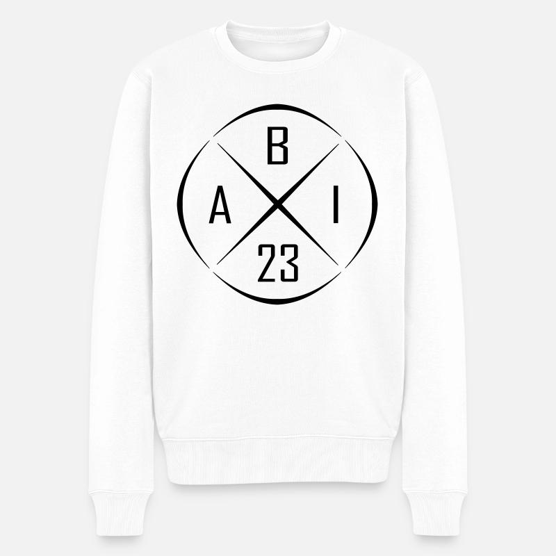 ABI 23 Kreuz - Männer Premium Bio Pullover - Weiß