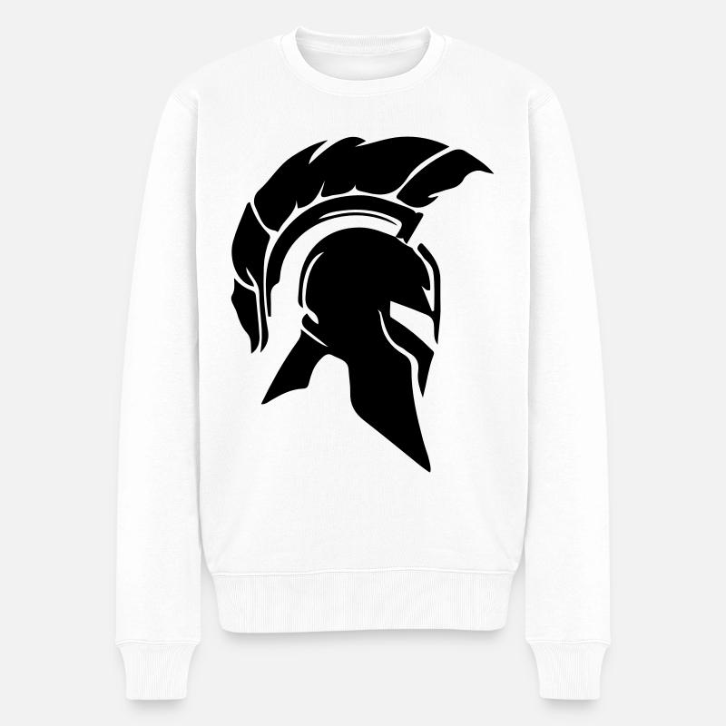 Casque Spartan - Pull Premium bio Homme - blanc