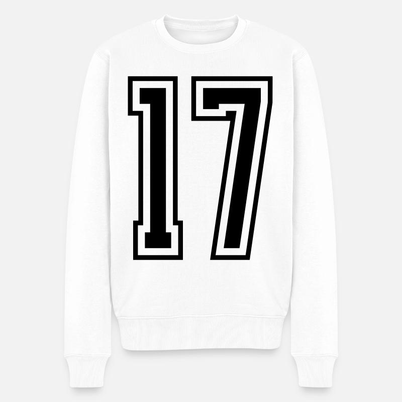 17 Numéro de numéro - Pull Premium bio Homme - blanc