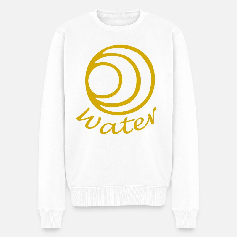 Element Water - Männer Premium Bio Pullover - Weiß