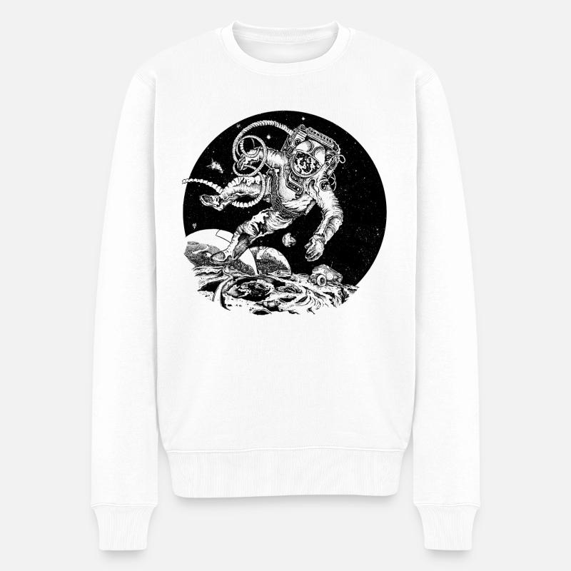 Spceman: Consmonaut - Pull Premium bio Homme - blanc