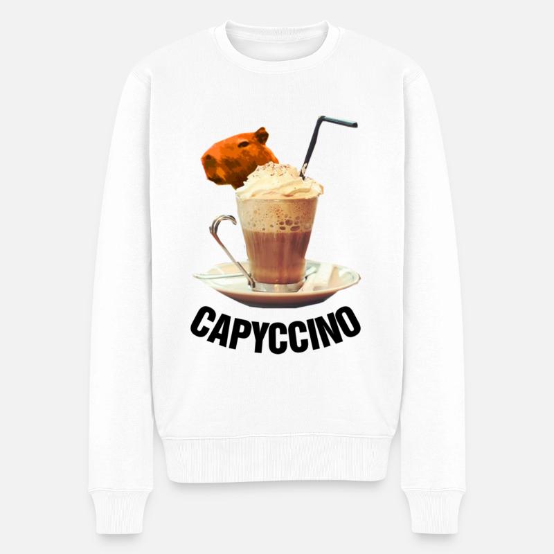 capybara niedlich - Männer Premium Bio Pullover - Weiß