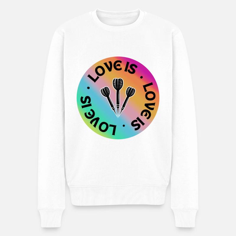 Fléchettes: L’amour est. - Pull Premium bio Homme - blanc
