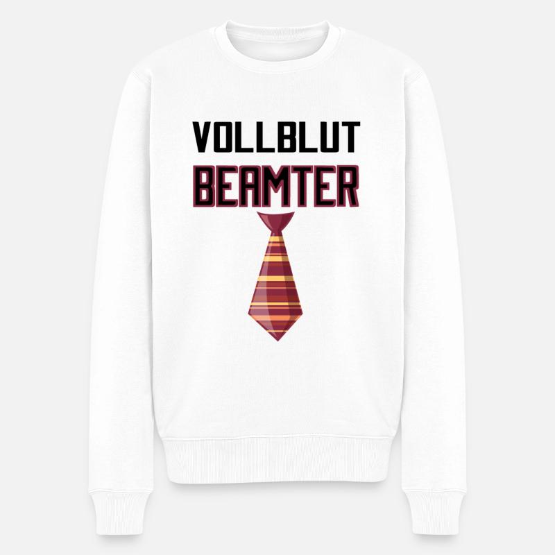 Vollblut Beamter - Männer Premium Bio Pullover - Weiß