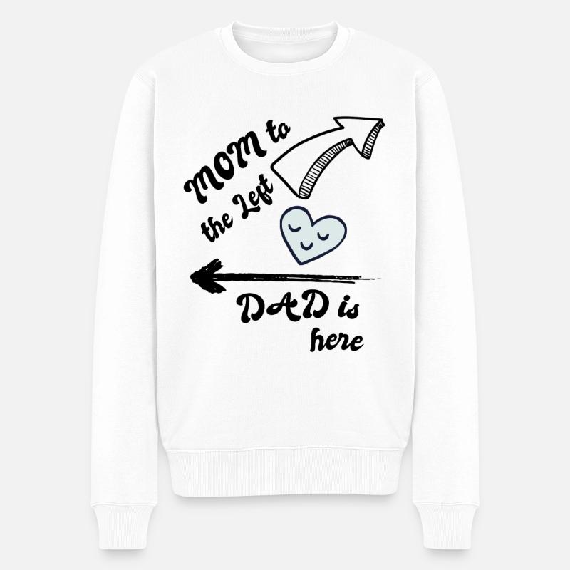 Maman Papa Gauche Droite - Pull Premium bio Homme - blanc