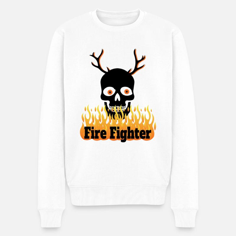 Pompier - Pull Premium bio Homme - blanc