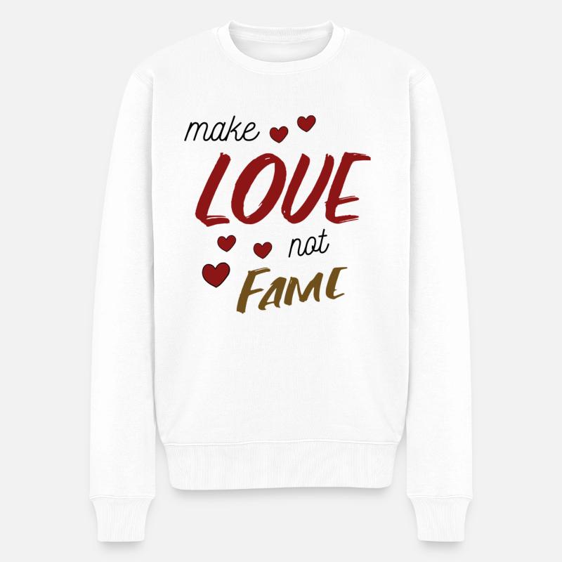 Faites l’amour, pas la gloire - Pull Premium bio Homme - blanc