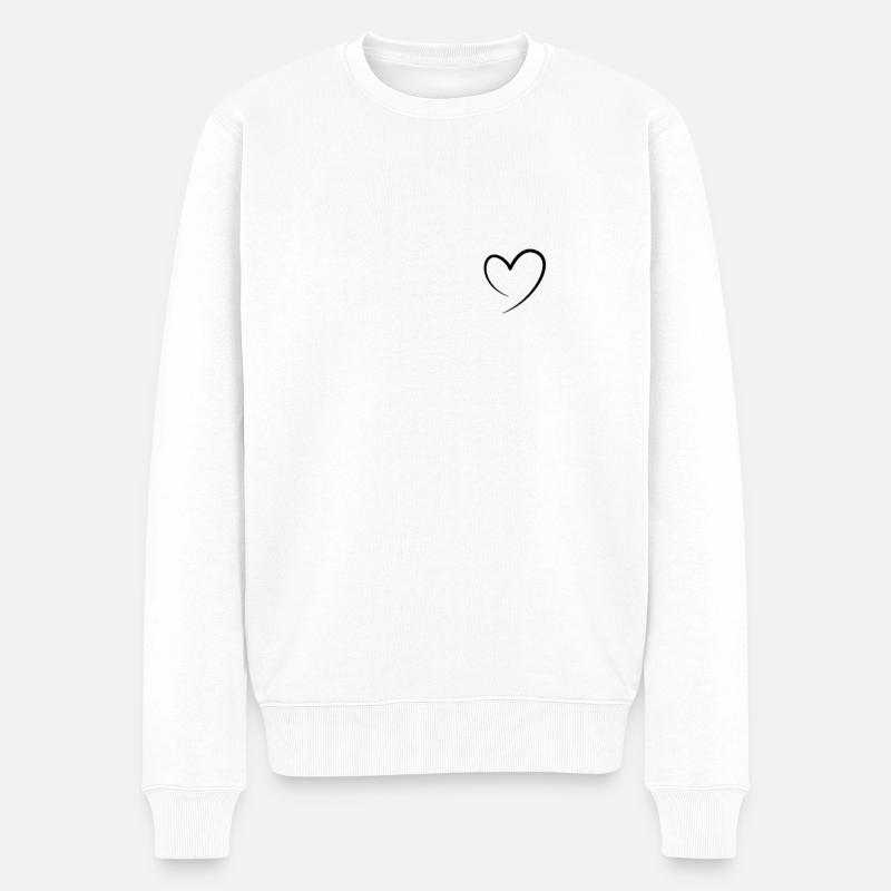 Petit Cœur Doux - Pull Premium bio Homme - blanc