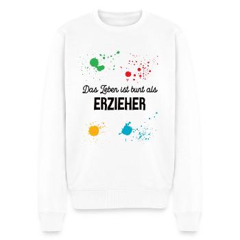 Erzieher Pädagoge Kindergarten Kindergärtner - Männer Premium Bio Pullover - Weiß - Vorne - Thijin (182cm)