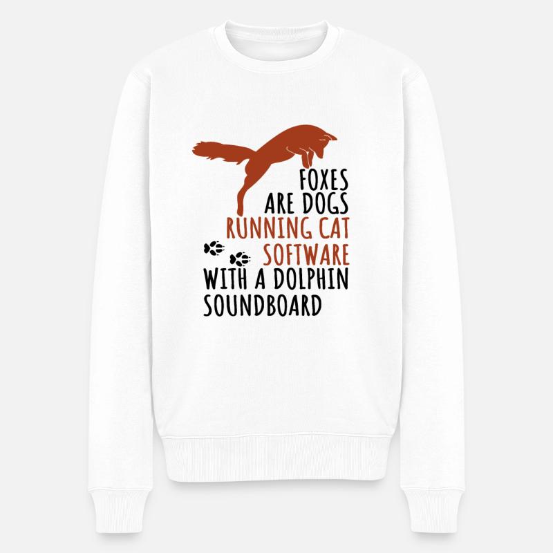 Füchse - Lustiger Spruch über Füchse Wald Hunde - Männer Premium Bio Pullover - Weiß