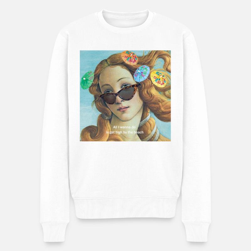 Vénus avec milo da vinci moderne - Pull Premium bio Homme - blanc