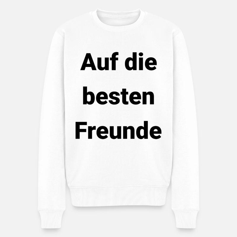 Freunde Freund Männer - Männer Premium Bio Pullover - Weiß