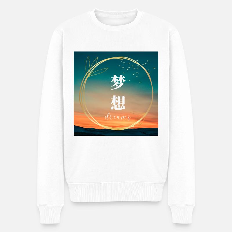Rêves Coucher de soleil - Pull Premium bio Homme - blanc