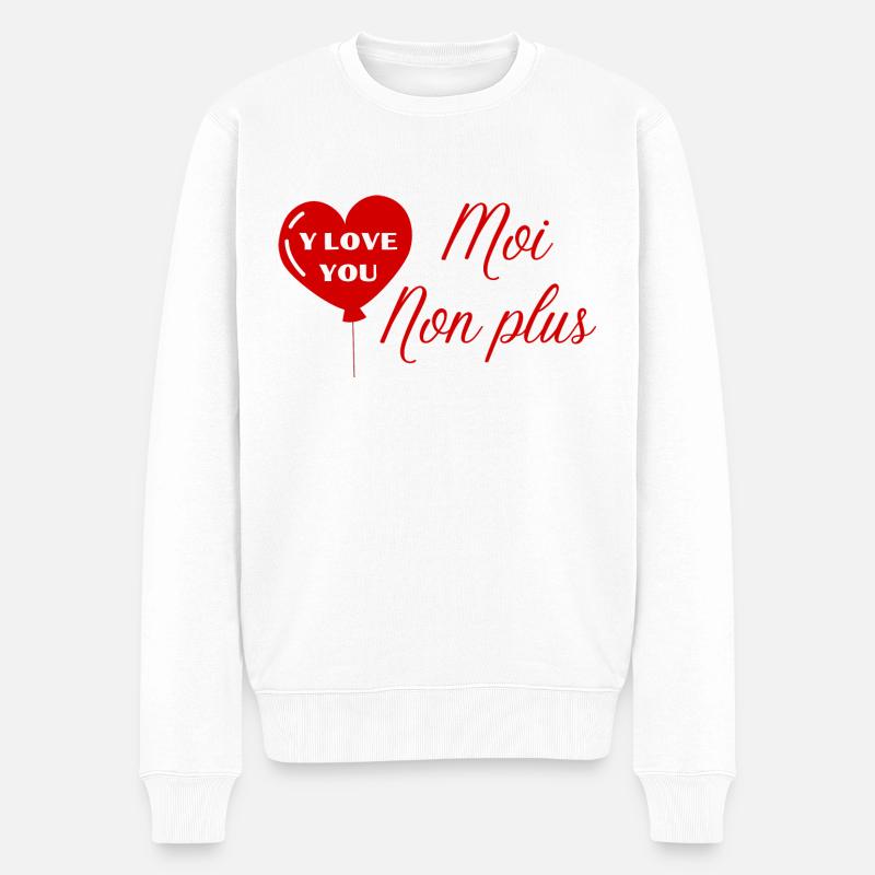 Je t’aime, moi non plus - Pull Premium bio Homme - blanc