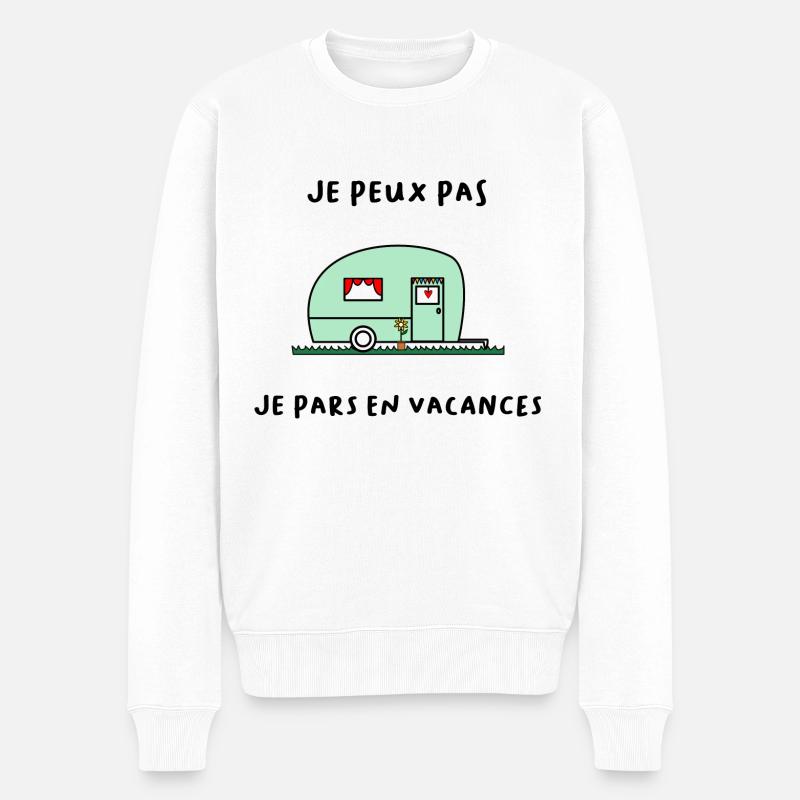 ICH KANN NICHT. - Urlaub. ES LEBE DER URLAUB. URLAUB - Männer Premium Bio Pullover - Weiß