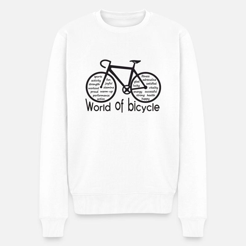 Monde du vélo - Pull Premium bio Homme - blanc