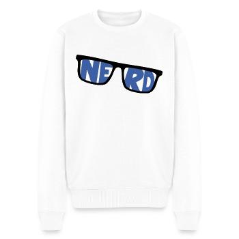 nerd coder server download cyberspace programmer - Männer Premium Bio Pullover - Weiß - Vorne - Thijin (182cm)