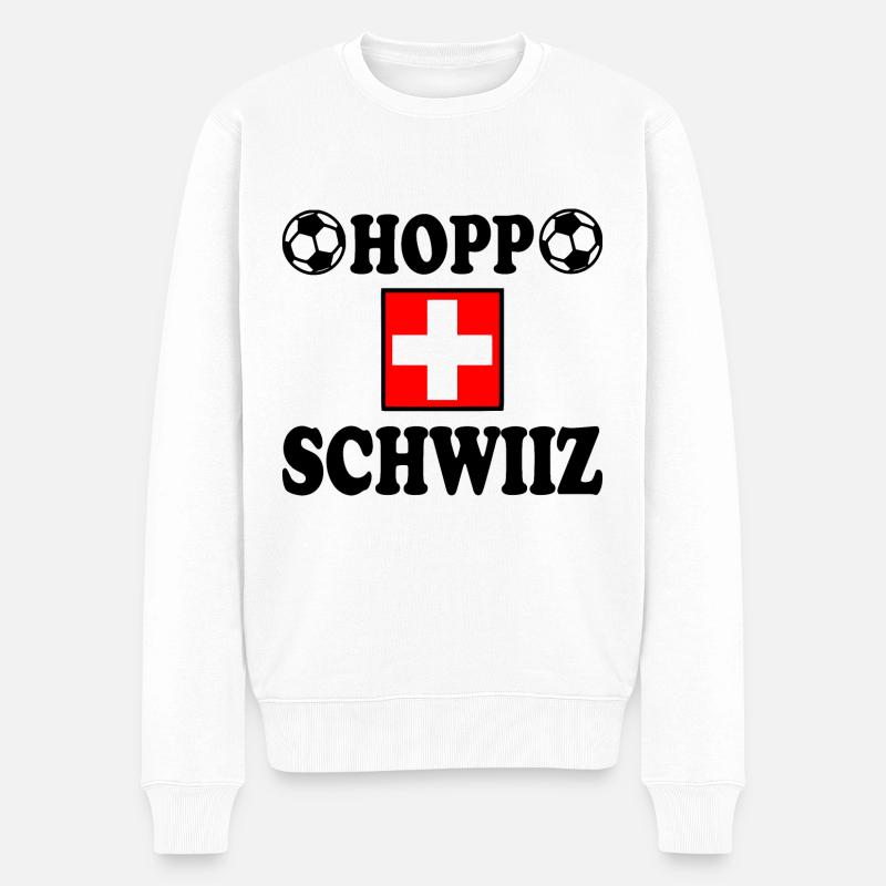 Hopp schwiiz - Pull Premium bio Homme - blanc