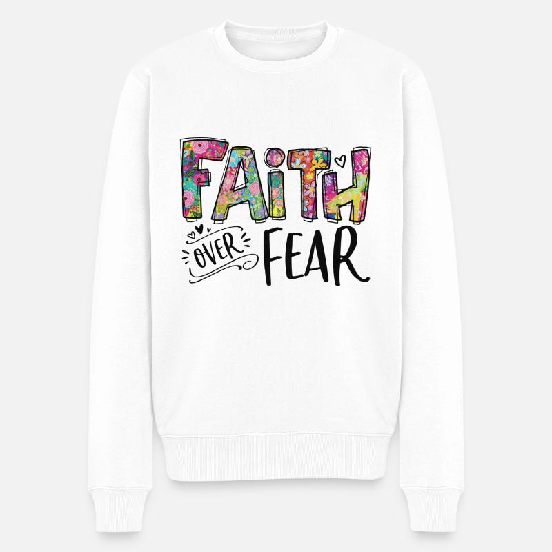 La foi sur la peur - Pull Premium bio Homme - blanc