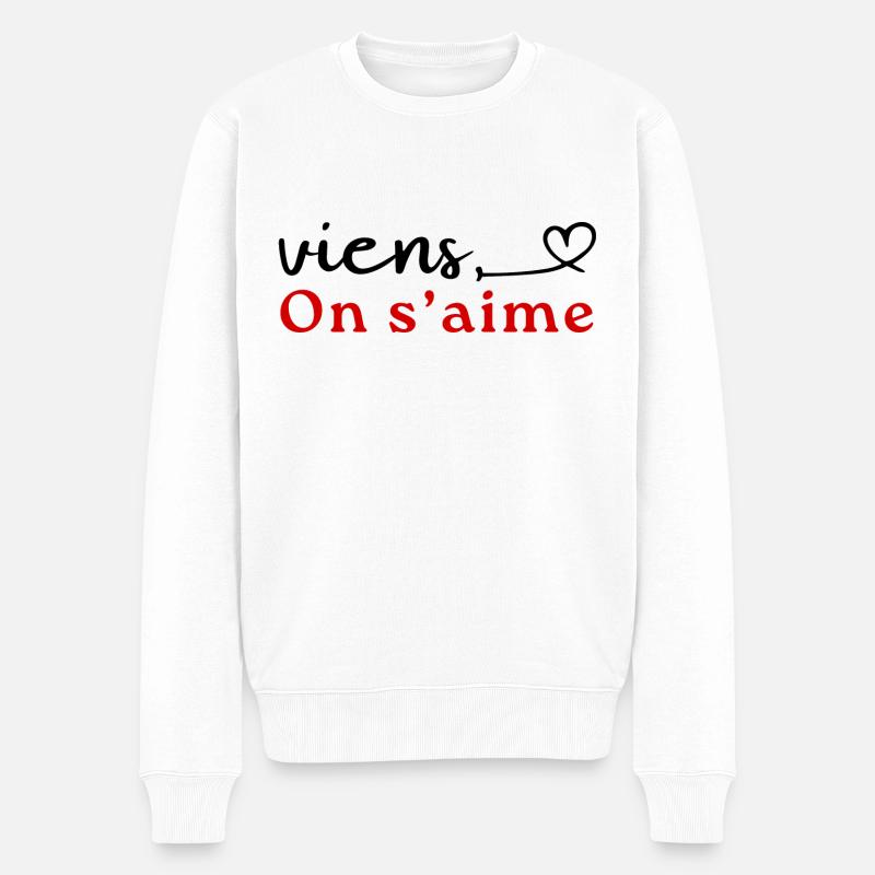 Viens, on s’aime - Pull Premium bio Homme - blanc