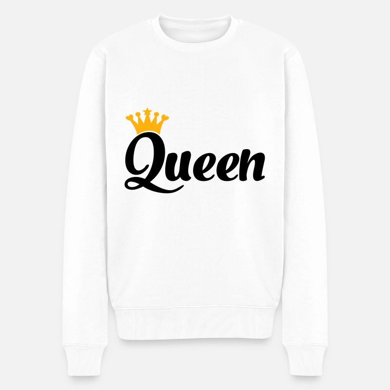 queen - Pull Premium bio Homme - blanc