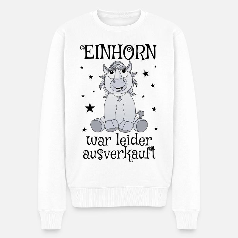 Nashorn - Einhorn war leider ausverkauft - Männer Premium Bio Pullover - Weiß