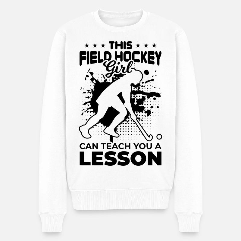 Feldhockey Mädchen - Männer Premium Bio Pullover - Weiß