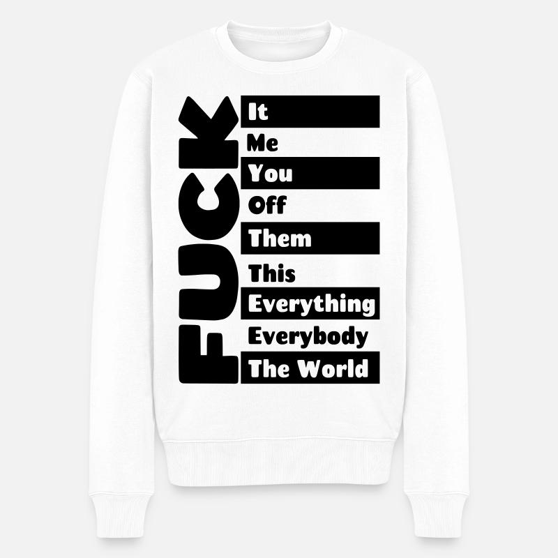 auf alles # - Männer Premium Bio Pullover - Weiß