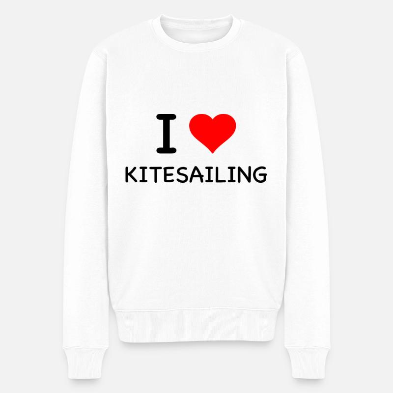 Kitesailing - Pull Premium bio Homme - blanc