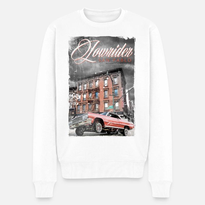 Lowrider - San Pablo Kleidung co. - Männer Premium Bio Pullover - Weiß
