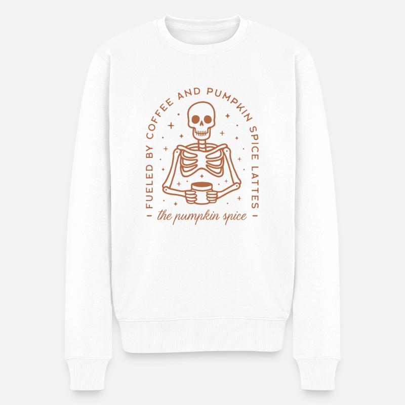 Pumpkin spice latte citrouille épicé - Pull Premium bio Homme - blanc