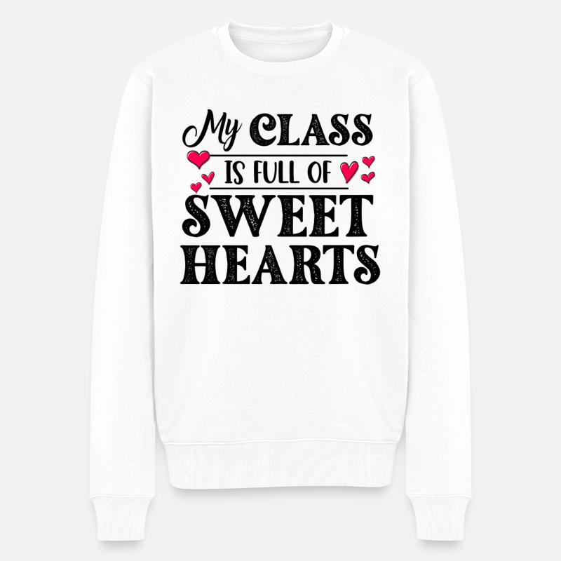 Ma classe est pleine d’amours - Pull Premium bio Homme - blanc
